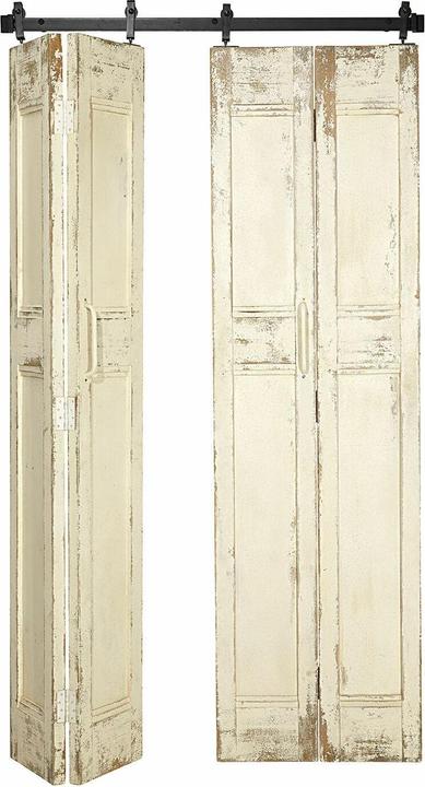 Produktbild Loberon Faltschiebetür Auberisse antikweiss/schwarz