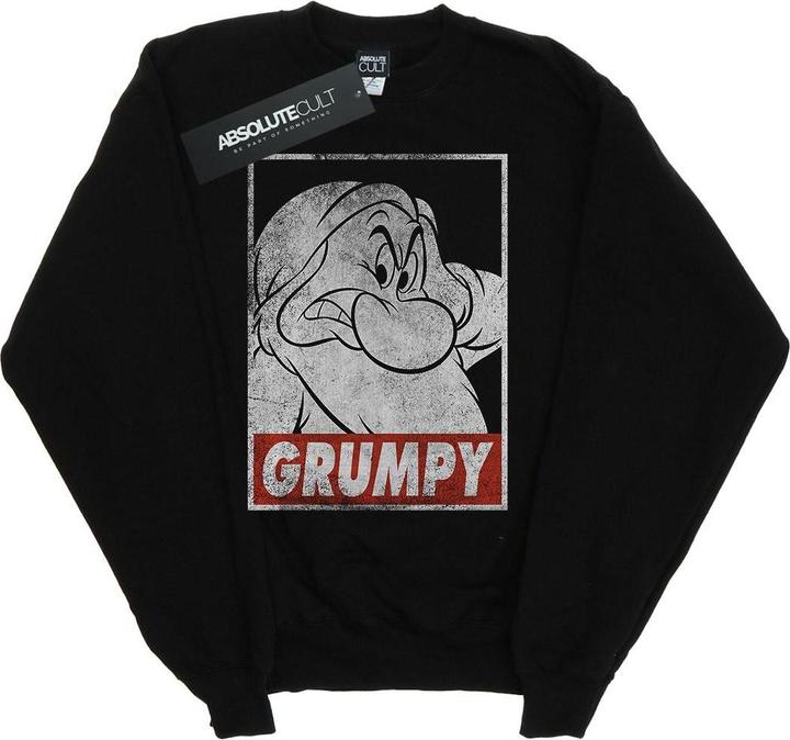 Actual product image Disney Boys Snow White Grumpy Dwarf Poster Sweatshirt (116)