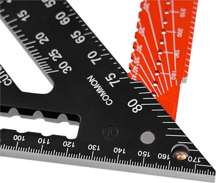 Image du produit Stahlwerk Triangle d'angle avec butée Equerre en aluminium Equerre de charpentier