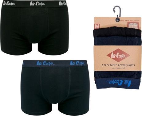 Immagine prodotto Lee Cooper Herren Boxershorts Duobox Schwarz/Marineblau (L)