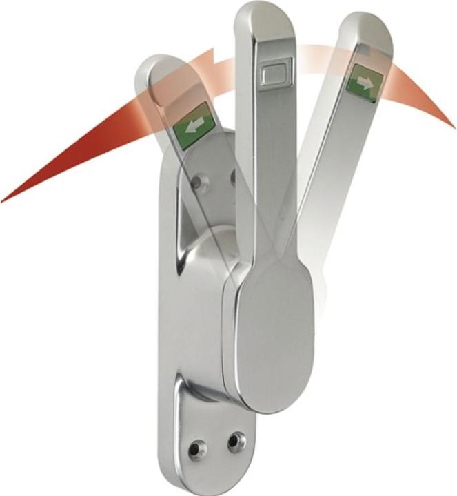 Productafbeelding Deni Deurschoot VARIO DIN links / rechts zilver geanodiseerd lichtmetaal 30 mm rondstaf 10 mm