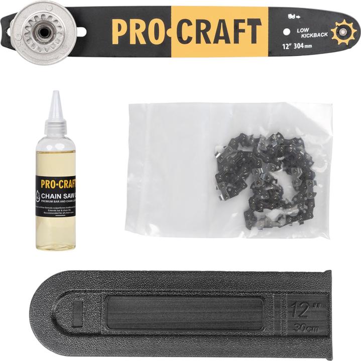 Produktbild Procraft PKA42Libb Akku Kettensäge 20 V 304 mm Brushless Solo - ohne Akku, ohne Ladegerät (Akku Kettensäge)