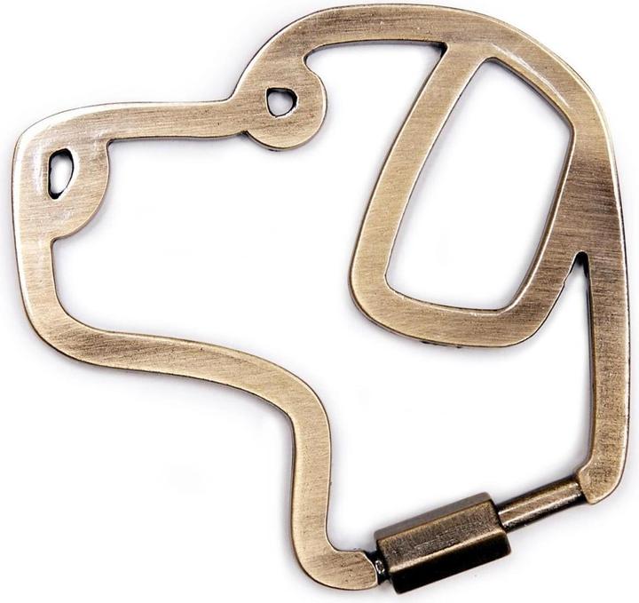 Actual product image Kikkerland Keychain Dog 5.3 x 5.5 cm, 1 piece, Gold