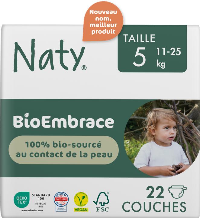Actual product image Naty Organic diaper (Size 5, Pack, 22 pcs.)