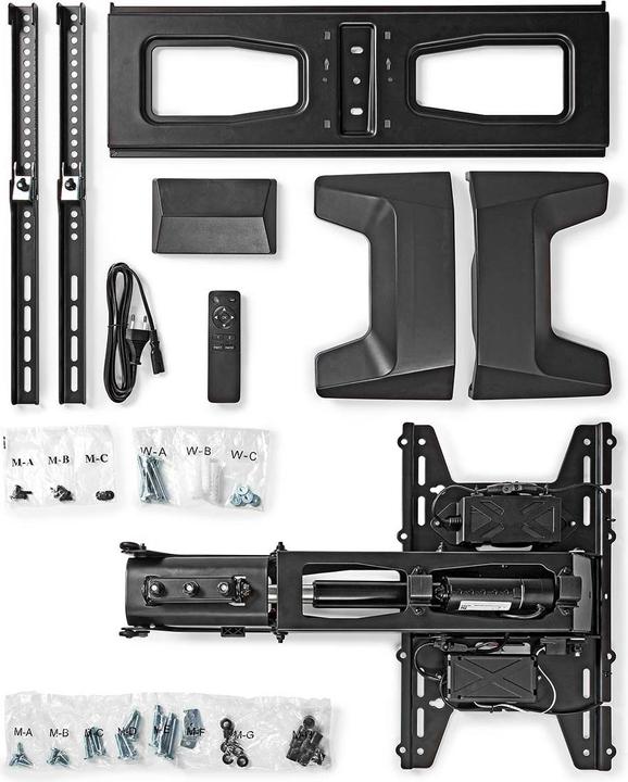 Actual product image Nedis Motorised TV wall mount 37-70 " maximum supported screen weight: 35 kg rotatable M (Wall, 70", 39 kg)