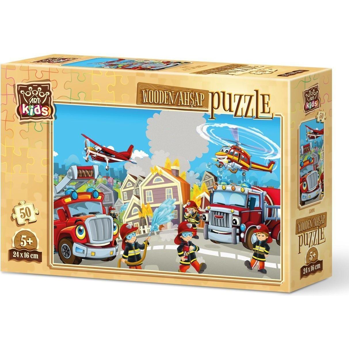 Lamberth ART PUZZLE Holzpuzzle Feuerwehrleute Helden 50 Teile (50 Teile)