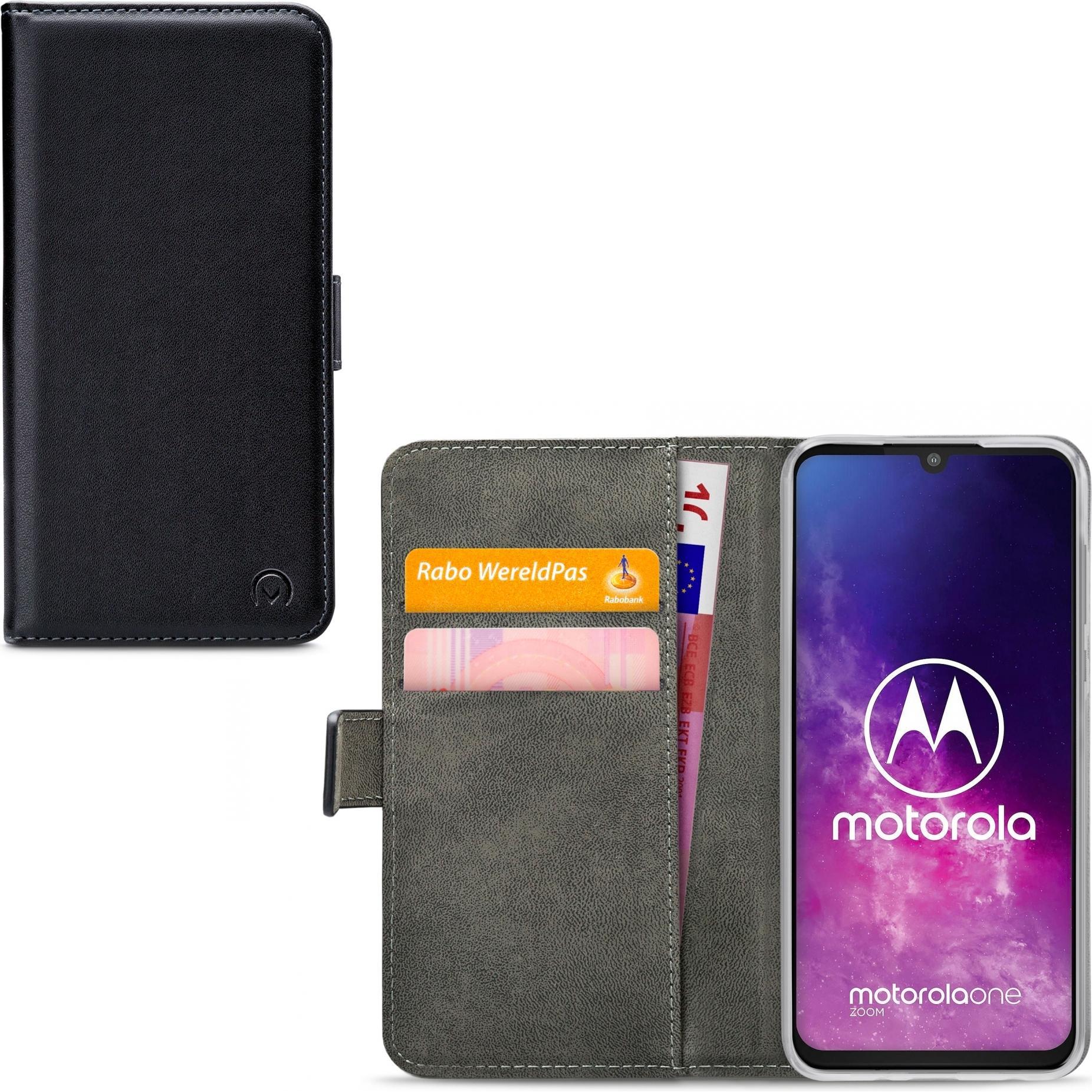 Thumbnail - Mobilize Klassische Gelly-Geldbörse (Motorola One Zoom), Smartphone Hülle, Schwarz