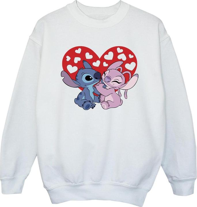 Actual product image Disney Girls Lilo & Stitch Hearts Sweatshirt (128)