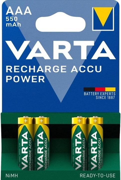 Actual product image Varta Micro (AAA) battery NiMH Ready2Us (4 pcs., AAA, 550 mAh)