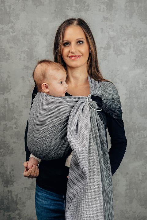 Produktbild Lennylamb Ring Sling Little Herringbone Ombre Grey (1.80 m)