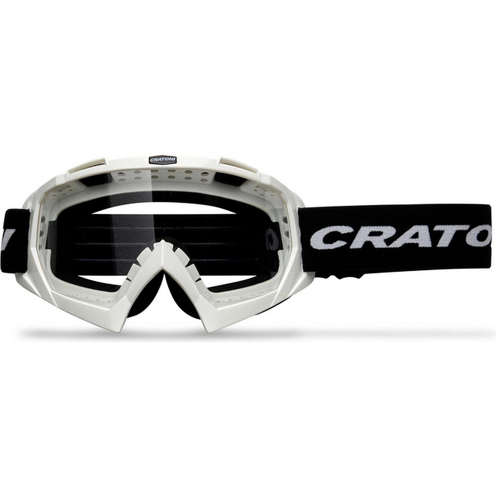 Cratoni, Occhiali sportivi, C-Rage (Bianco, Vetro trasparente), Bianco