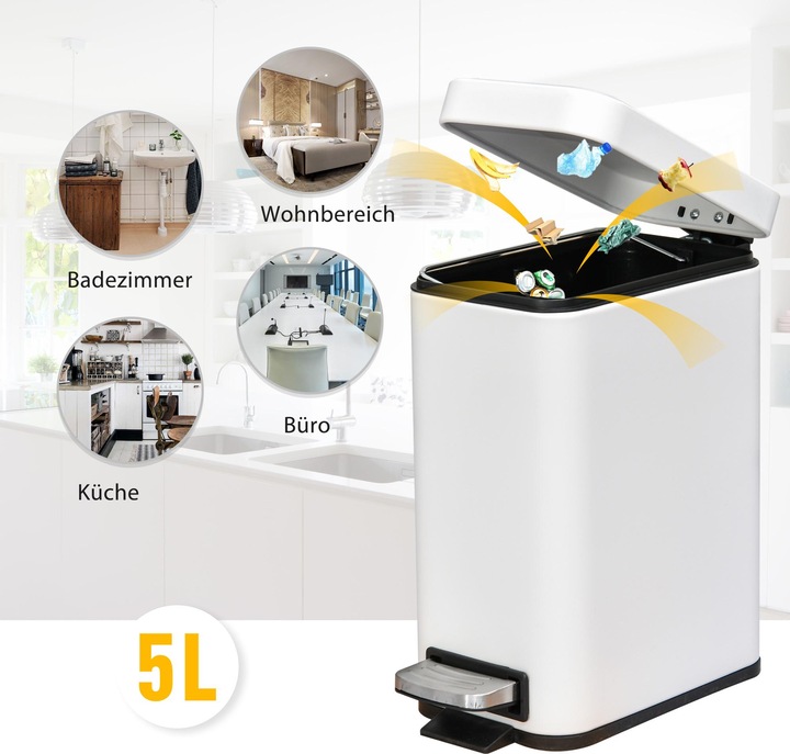 Produktbild Homcom Mülleimer mit Fusspedal (5 l)