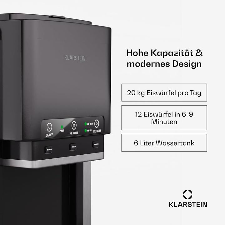 Produktbild Klarstein ArcticBlend 3in1 Eiswürfel- und Wasserspender mit Crushed Ice