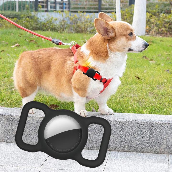 Produktbild Deltalabs AirTag Silikon Case Hülle Halsband Halterung für Haustiere