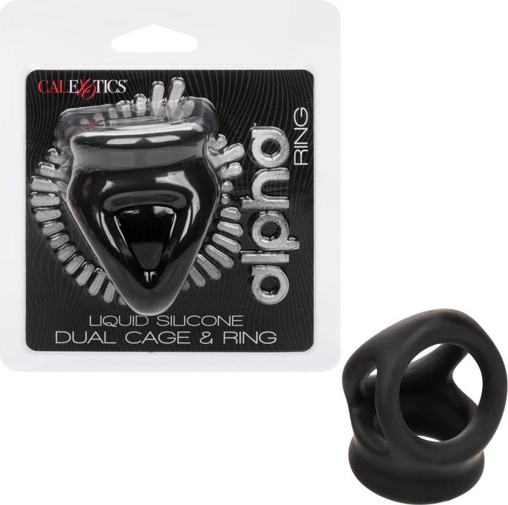 Actual product image CalExotics Alpha™ Liquid Silicone Dual Cage & Ring (3.75 cm)