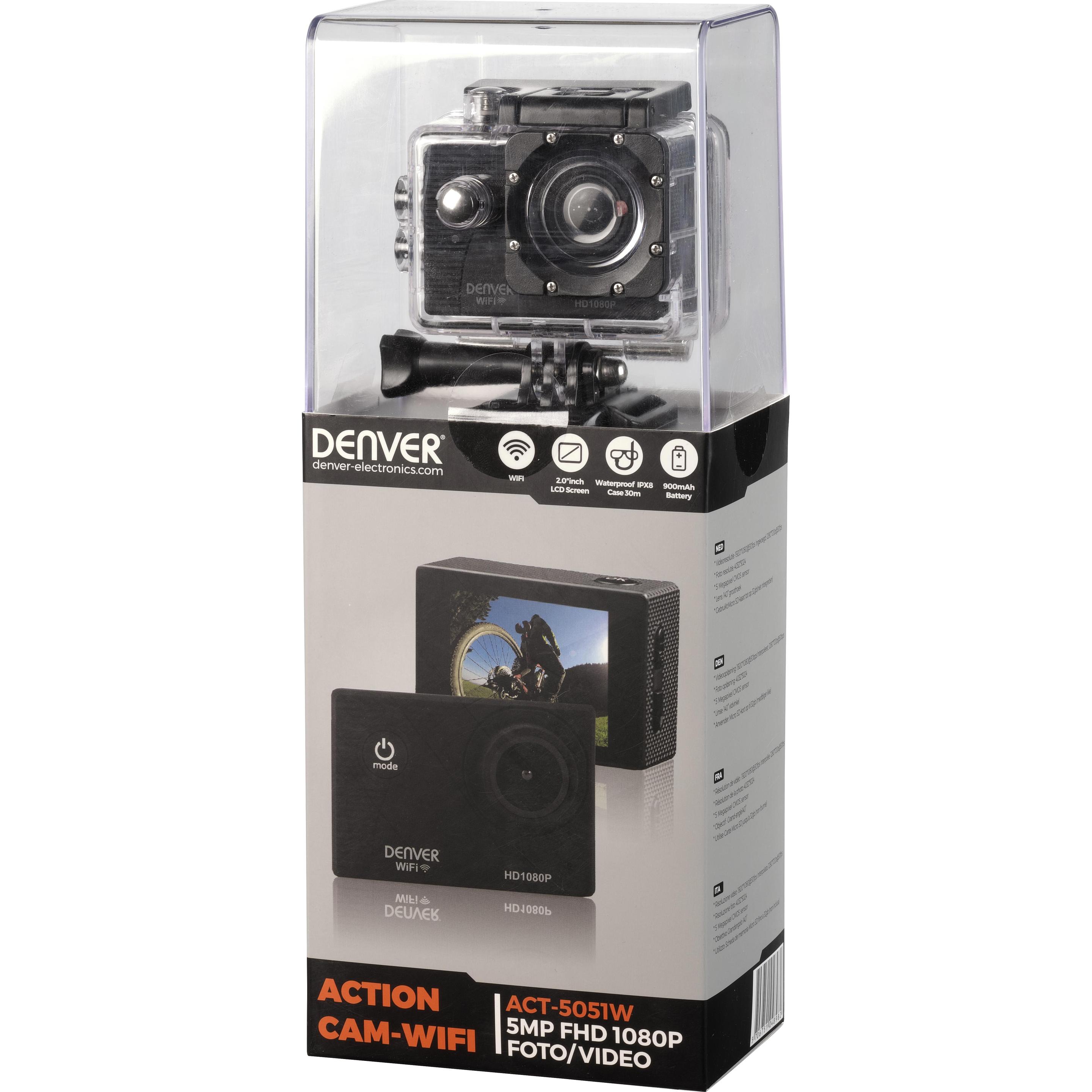 Thumbnail - Denver ACT-5051W Action-Kamera (30p, Bluetooth), Action Cam, Schwarz