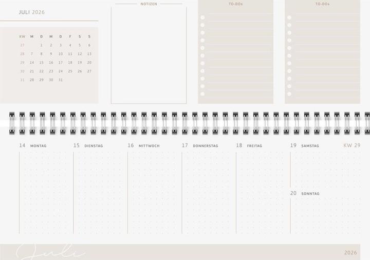 Immagine prodotto Ridoide rido idé Tisch-Querkalender Design Line 2026 Cloudy 297 x 105 mm (297 x 105 mm)