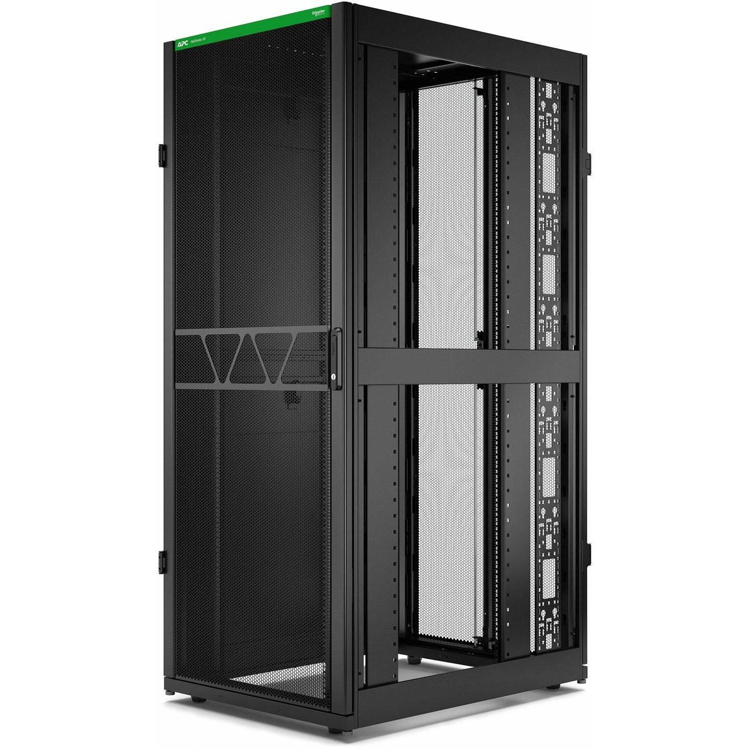 Thumbnail - APC NetShelter SX Server Rack Gen 2 42U 1991H x 800W x 1070D mm w/ Sides Black (42 HE, 19 Zoll Rack), Serverschrank, Sch...
