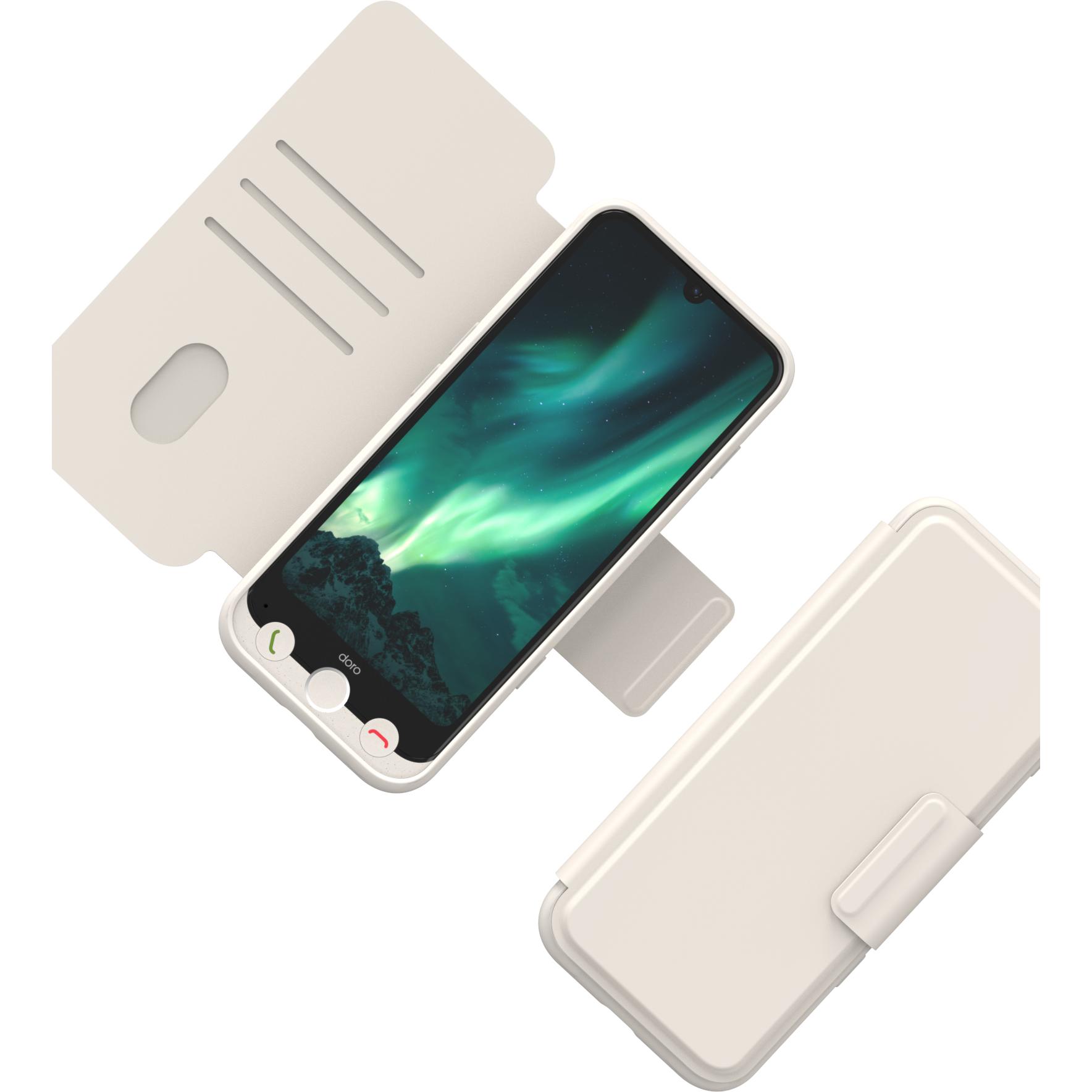 Doro Wallet Case bone für Aurora A3x (Oppo A31), Cover smartphone, Beige