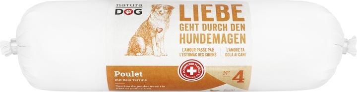 NaturaDog Poulet mit Reis Terrine (Adult, Junior, Senior, 1 Stk., 400 g)