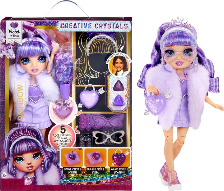 Actual product image Nobrand Rainbow High Crystal Fashion Doll Violet
