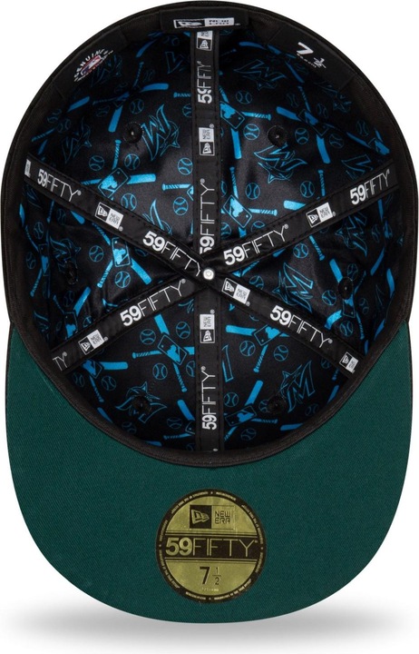 Produktbild New Era 59Fifty Cap - GRAPHIC VISOR Miami Marlins - 7 1/8 (7 1/8)