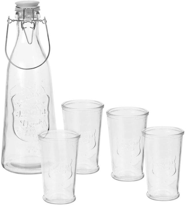 HTI-Living Trinkglas-Set mit Flasche (0.25 l, 5 x)