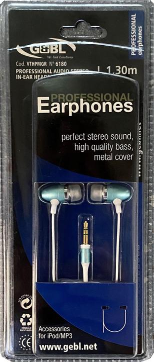 Produktbild G&BL 3.5mm In - Ear Earphones blau (Kabelgebunden)