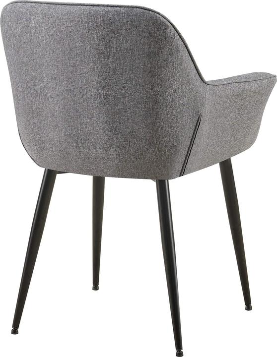 Image du produit Swisshandel24 Chaise de salle à manger Roseville Tissu, gris foncé