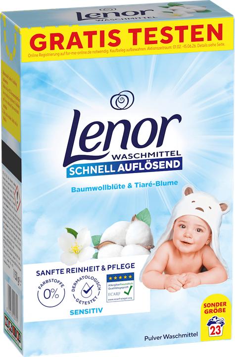 Actual product image Lenor WM Pulver Sensitiv 1.15KG Waschmittel 23 WL (23 Washing cycles, Powder)