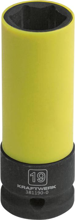 Kraftwerk Diepe slagmoer met kunststof ring (19 mm)