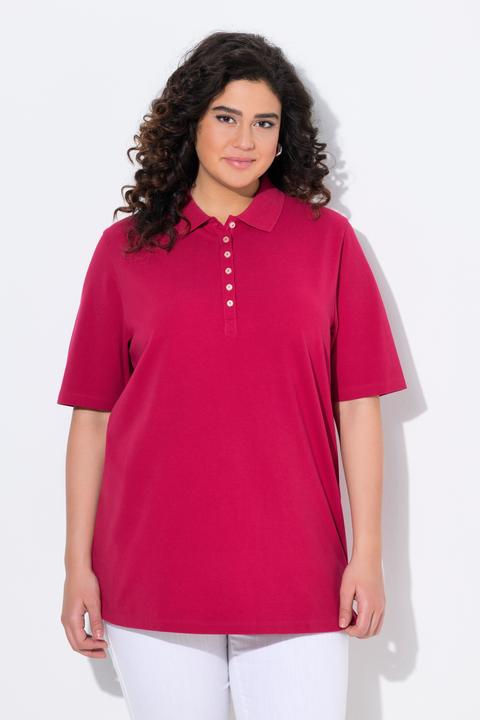 Produktbild Ulla Popken Poloshirt, Piqué, Polokragen, Samt-Knopfleiste, Halbarm (50, 52)