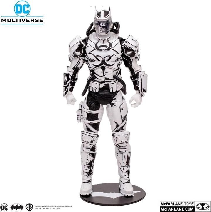 Actual product image McFarlane DC Multiverse Action Figure Hazmat Suit Batman (Line Art) (Gold Label) 18 cm