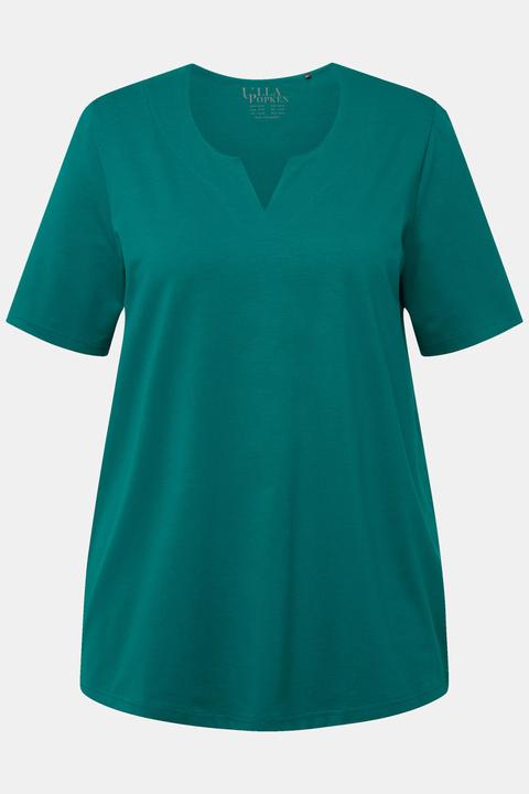 Actual product image Ulla Popken Essential Notch Neck Stretch Tee (54)