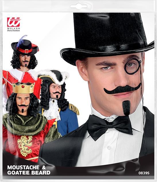Produktbild Widmann Musketier Schnurrbart und Kinnbart schwarz