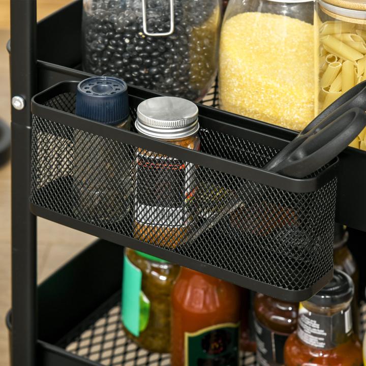Image du produit Homcom Servierwagen Stahl, Kunststoff Schwarz