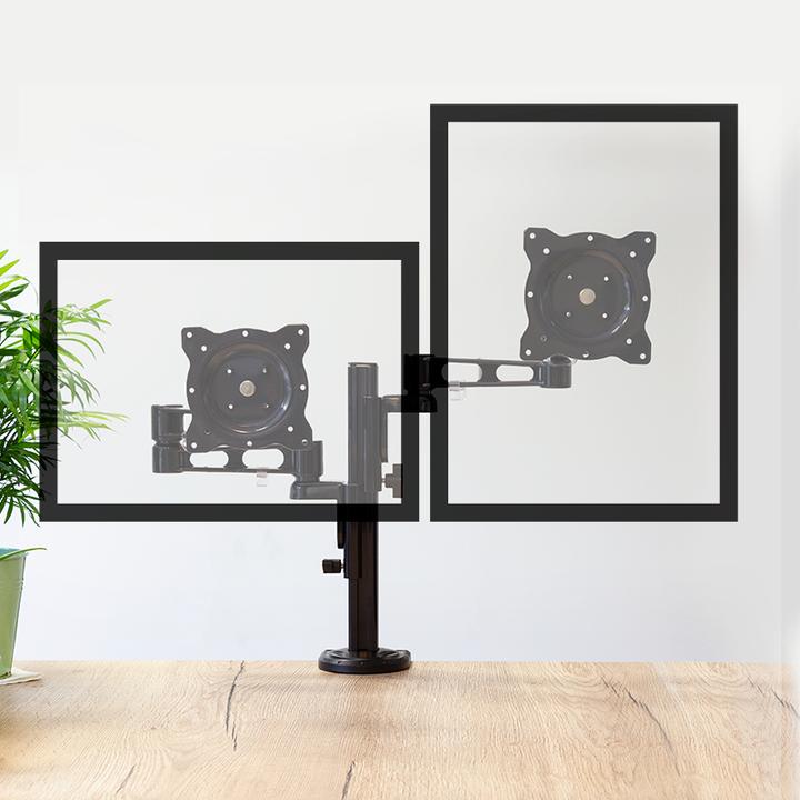 Produktbild LogiLink 2-fach Monitorhalterung (Tisch, 26", 5 kg)