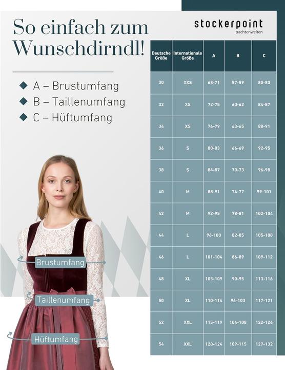 Image du produit Stockerpoint Dirndl Aurora, bordeaux, 38 (38)