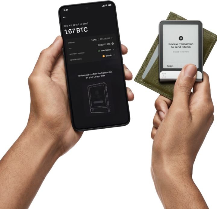 Productafbeelding Ledger Flex (Bitcoin, Cardano, Ethereum Klassiek)