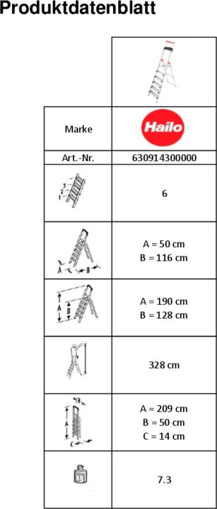 Immagine prodotto Hailo Scala per uso domestico L95 HB Standardline (190 cm)