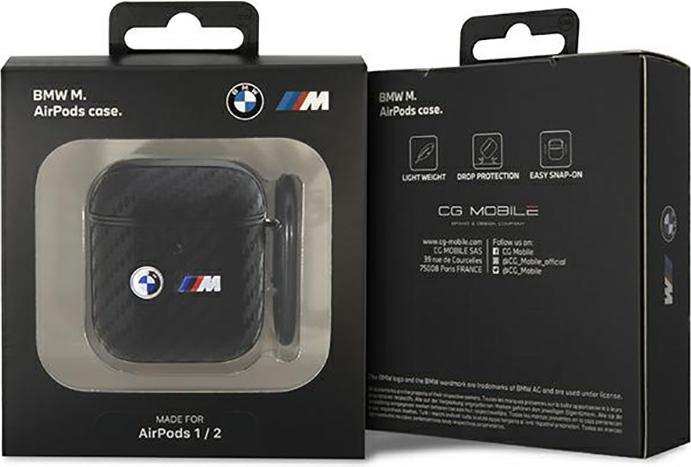 Image du produit BMW BMA2WMPUCA2 AirPods 1/2 couverture czarny/black Carbon Double Metal Logo