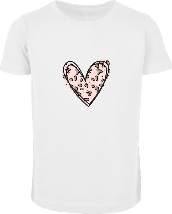 Produktbild Merchcode Valentines Day - Leopard Heart Short Sleeve Tee - 167991 (122, 128)