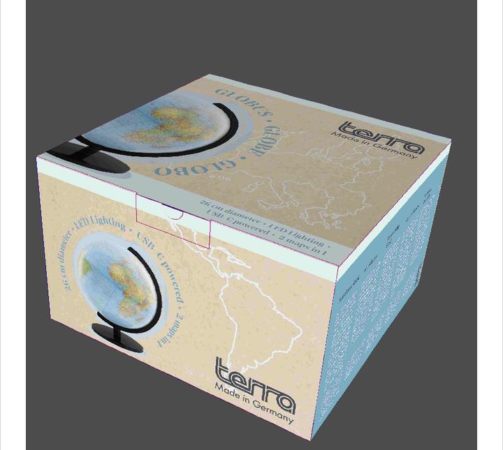 Image du produit Columbus Globe Duplex Terra Ø 26 cm avec éclairage LED + câble USB (26 cm)