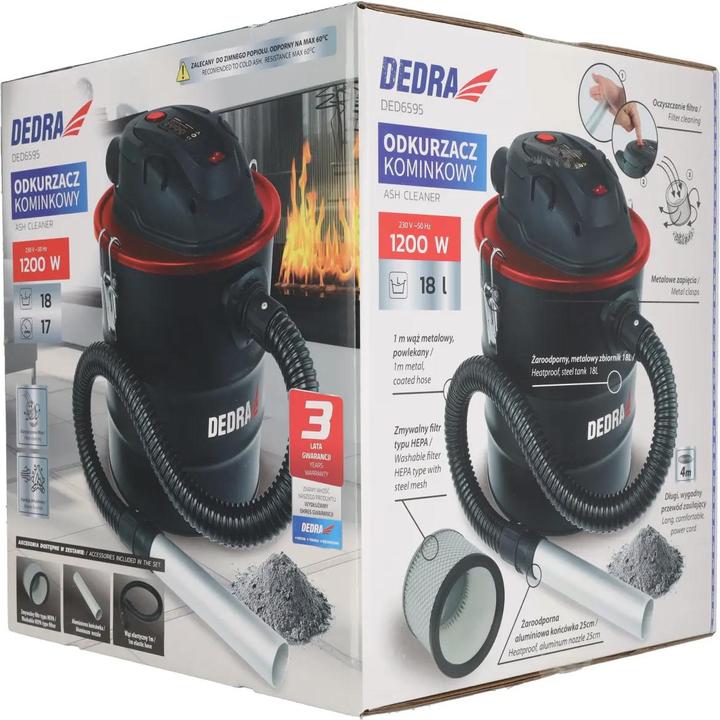 Actual product image Dedra Vacuum Cleaner DED6595 (Ash vacuum cleaner)