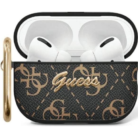 Guess GUA3PG4GPK AirPods 3 cover czarny/black 4G Hook (Kopfhörer Tasche), Kopfhörertasche + Schutzhülle, Schwarz