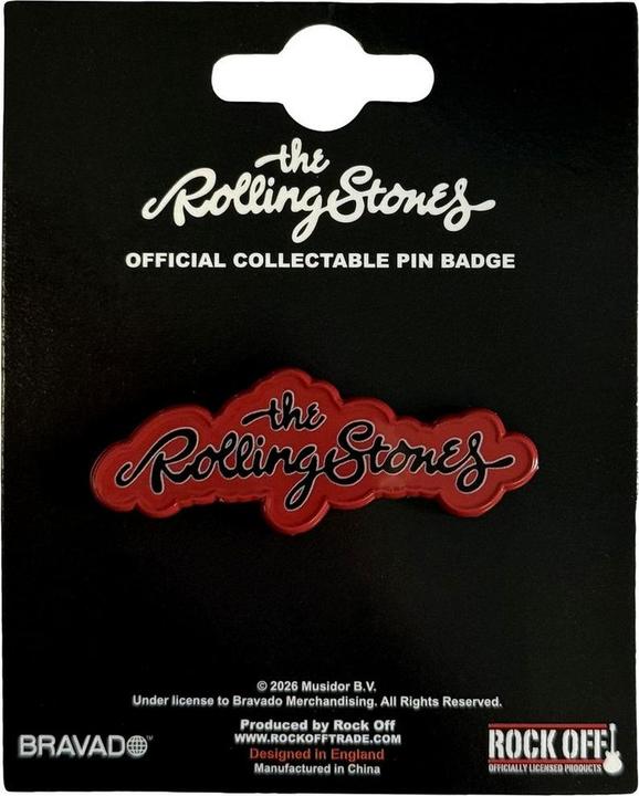 Actual product image The Rolling Stones Logo Script Badge