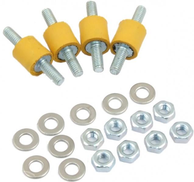 Actual product image Aqua Computer Decoupling set for pump mounting, extra soft yellow gu