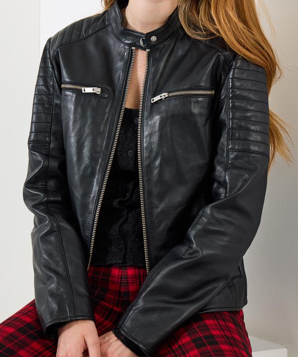Actual product image Joe Browns Quilted Sleeve Biker Jacket (38)