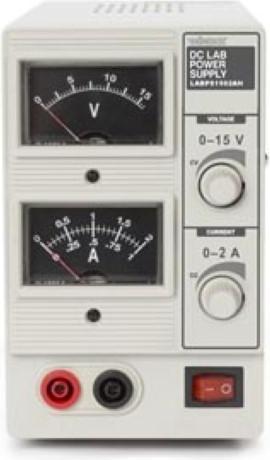 Produktbild Lab Power Supplies DC-LABORNETZGERÄT 0-15 VDC / 0-2 A ANALOG