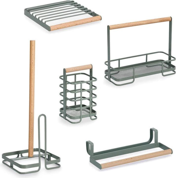 Actual product image Zeller Present Trivet, metal/beech, sage (1 x, Pan coaster)